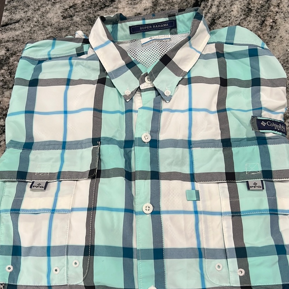 COLUMBIA EUC MENS PFG BAHAMA FISHING SHIRT SZ XL